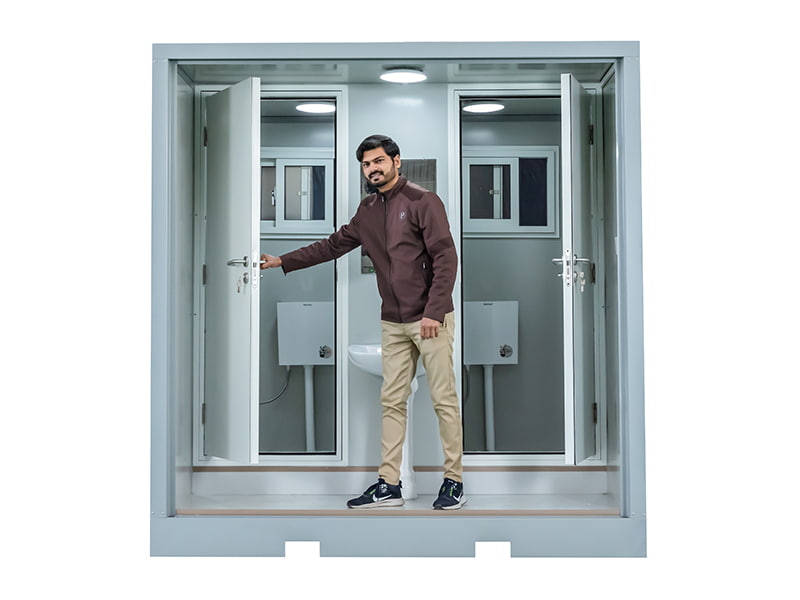 দুই-ব্যক্তির আউটডোর পোর্টেবল টয়লেট